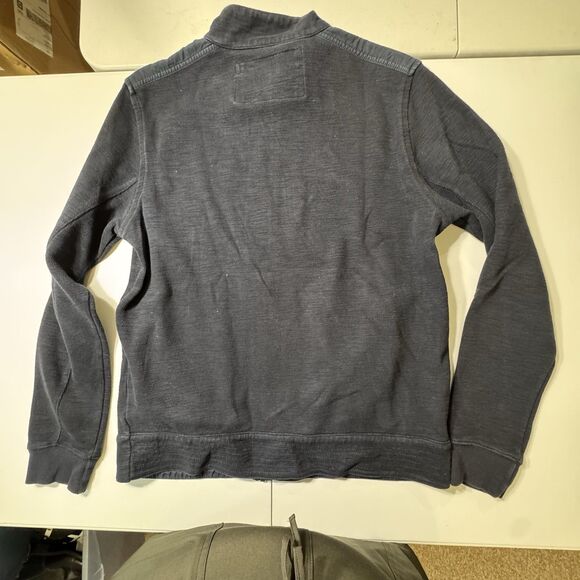 Ben Sherman Mens Full Zip Navy Blue Heather Sweater Jacket Size Medium Casual - Picture 6 of 11